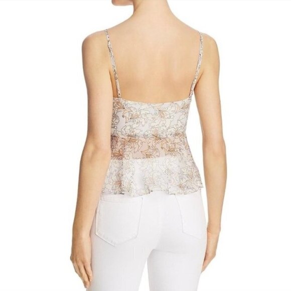 The EAST ORDER HARLIE FLORAL LACE-UP CAMISOLE TOP - Picture 2 of 8